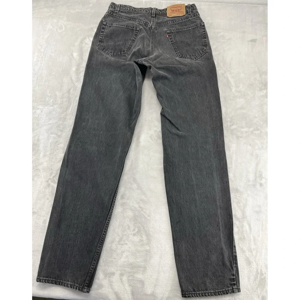 VTG Levis 550 Jean Men 33x36 Faded Black Relaxed Fit made in USA Workwear